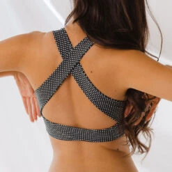 Black Checkers Top Knot -Swimwear Specialty Shop 369A0007final