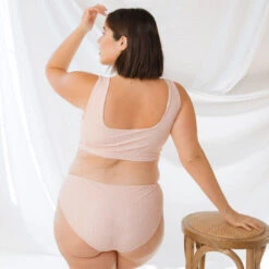 Pink Checkers Olivia Swim Crop -Swimwear Specialty Shop 369A0515final