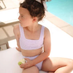 Mini Olivia Two-Piece Set, Lilac Stripe -Swimwear Specialty Shop 369A0733final