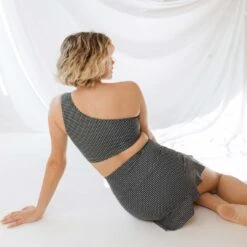 Black Checkers High-Waisted Swim Skirt -Swimwear Specialty Shop 369A0763final e4eee11b 537e 4994 a0e5 883882f1d117