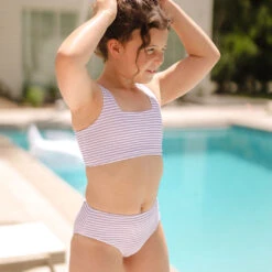 Mini Olivia Two-Piece Set, Lilac Stripe -Swimwear Specialty Shop 369A0820final