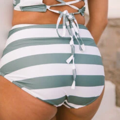 Horizon Sage High-Waisted Bottoms -Swimwear Specialty Shop 369A0896