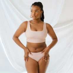 Pink Checkers Olivia Swim Crop -Swimwear Specialty Shop 369A1578final