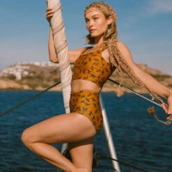 Golden Tiger High-Waisted Bottoms -Swimwear Specialty Shop 369A1985