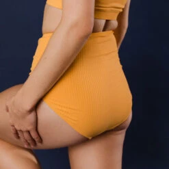 Groove High-Waisted Bottoms, Marigold -Swimwear Specialty Shop 369A2342final bc312489 7a8c 432e 8090 95b2c62d24fb