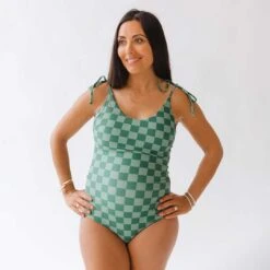 The Natalie One-Piece, Green Check 11 The Natalie One-Piece, Green Check -Swimwear Specialty Shop 369A2982final