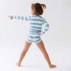 Mini Rash Guard And Shorts Set, Horizon Blue -Swimwear Specialty Shop 369A3236