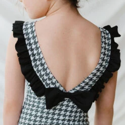 Mini Ruffle One-Piece, Houndstooth -Swimwear Specialty Shop 369A4439final