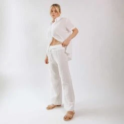 Cabana Pants, White -Swimwear Specialty Shop 369A4681final