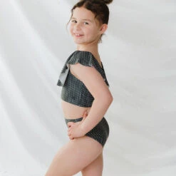 Mini Wave Two-Piece Set, Black Checkers -Swimwear Specialty Shop 369A4711final