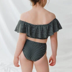 Mini Wave Two-Piece Set, Black Checkers -Swimwear Specialty Shop 369A4715final