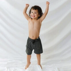 Black Checkers Jr. Swim Trunks -Swimwear Specialty Shop 369A4874final