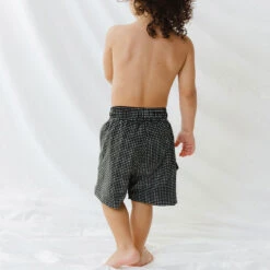 Black Checkers Jr. Swim Trunks -Swimwear Specialty Shop 369A4899final