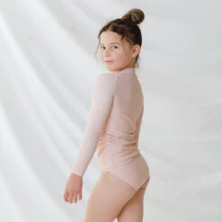 Mini Rash Guard Two-Piece Set, Pink Checkers -Swimwear Specialty Shop 369A4932final