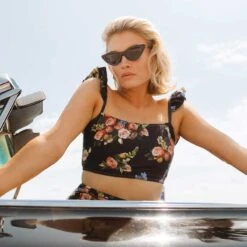 Rose Black Bella Crop Top -Swimwear Specialty Shop 369A6238final