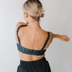 Momentum Bra, Navy Pinstripe -Swimwear Specialty Shop 369A6910final