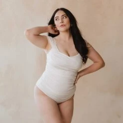 Ivory Off Shoulder One-Piece -Swimwear Specialty Shop 369A7320final