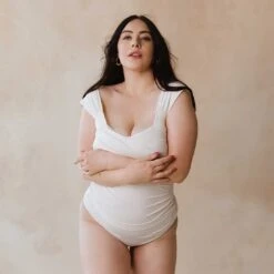 Ivory Off Shoulder One-Piece -Swimwear Specialty Shop 369A7354final