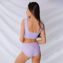 Periwinkle High-Waisted Bottoms -Swimwear Specialty Shop 369A7446final