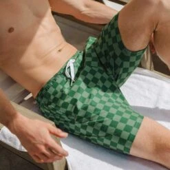 Wind And Sea Shorts, Green Check -Swimwear Specialty Shop 369A7500final