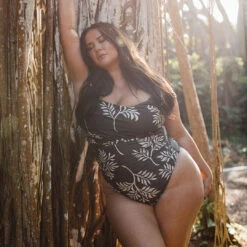 Chocolate Fern Off Shoulder One-Piece -Swimwear Specialty Shop 369A8081final