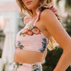 Rose Pink Bella Crop Top 12 Rose Pink Bella Crop Top -Swimwear Specialty Shop 369A8092final