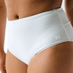 Blue Pinstripe High-Waisted Bottoms -Swimwear Specialty Shop 369A8793