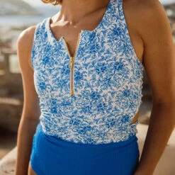 Bombshell Maillot, Mykonos Blue -Swimwear Specialty Shop 369A9015final