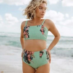 Charlotte Smocked Crop, Rose Mint -Swimwear Specialty Shop 369A9061final 07f70a06 67df 42ec b4c6 f78dccf437d6