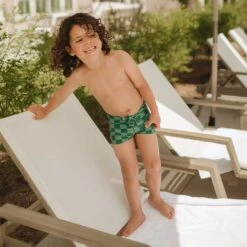 Mini Rash Guard And Shorts Set, Green Check 16 Mini Rash Guard And Shorts Set, Green Check -Swimwear Specialty Shop 369A9114finnal