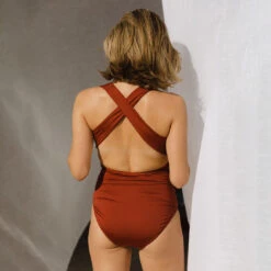 Shell Shock, Cinnamon V Neck Swimsuit -Swimwear Specialty Shop 369A9265final