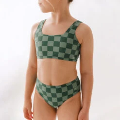 Mini Olivia Two-Piece Set, Green Check -Swimwear Specialty Shop 369A9491final 35d9c9a9 584b 439e 86e1 0d11fbd4f42f