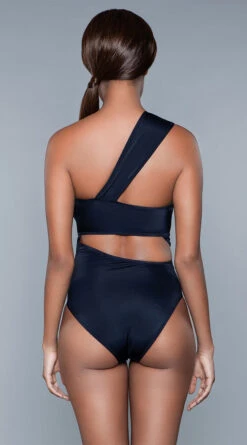 Be Wicked Kennedy One Piece Swimsuit -Swimwear Specialty Shop BW 1973 black back 2020JUN23576