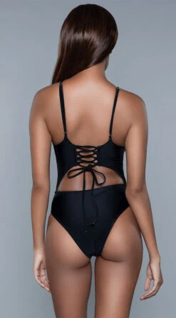 Be Wicked Alina One Piece Swimsuit -Swimwear Specialty Shop BW 1978 black back 2020JUN23576