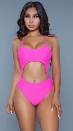 Be Wicked Alina One Piece Swimsuit -Swimwear Specialty Shop BW 1978 pink front2 2020JUN23576