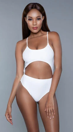 Be Wicked Alina One Piece Swimsuit -Swimwear Specialty Shop BW 1978 white front 2020JUN23576