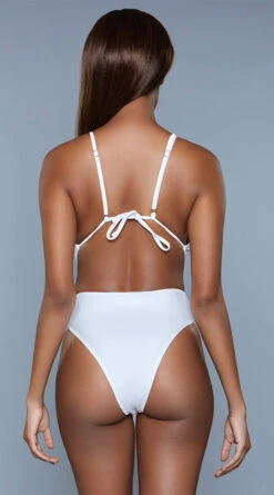 Be Wicked Trinity Tie One Piece Swimsuit -Swimwear Specialty Shop BW 1979 white back 2020JUN23576
