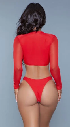 Be Wicked Cardi Two Piece Swimsuit -Swimwear Specialty Shop BW 1980 red back 2020JUN23576