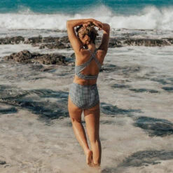 Black Check Top Knot -Swimwear Specialty Shop BlackGingham Web6