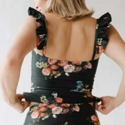 Bella Tankini, Rose Black 11 Bella Tankini, Rose Black -Swimwear Specialty Shop DSC03619final