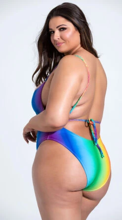 Plus Size Right On Rainbow One Piece Swimsuit -Swimwear Specialty Shop ES 6622X RNBW 10 YANDY PS03242021