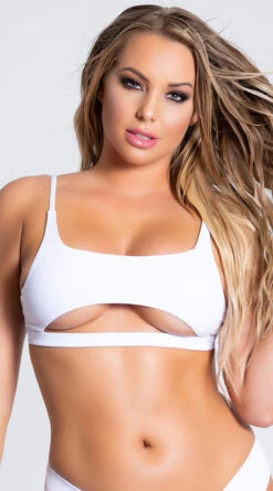 Yandy Morganite Glow Peek-A-Boo Bikini Top -Swimwear Specialty Shop EY 4031T TOP WHITE PS04042019 8