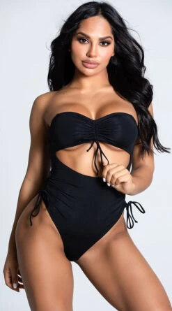 Yandy Cut Out For Cruising One Piece Swimsuit -Swimwear Specialty Shop EY 4205 BLACK 12 PS12172020