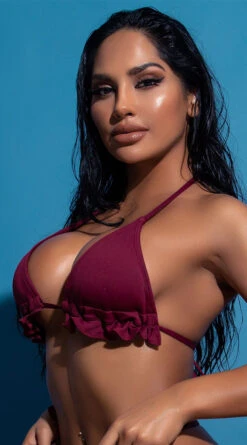 Yandy Riptide Ruffle Triangle Bikini Top -Swimwear Specialty Shop EY 4206T TOP PS12182020 EDS 591