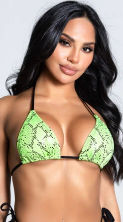 Yandy Snake It Til You Make It Bikini Top -Swimwear Specialty Shop EY 4210T TOP GREEN 3 PS12172020