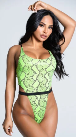 Yandy Let's Snake Love One Piece Swimsuit 19 Yandy Let's Snake Love One Piece Swimsuit -Swimwear Specialty Shop EY 4215 GREEN 2 PS12172020