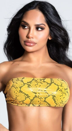 Yandy Snake Around Bandeau Top -Swimwear Specialty Shop EY 4216T TOP YELLOW 10 UPDATED PS12172020