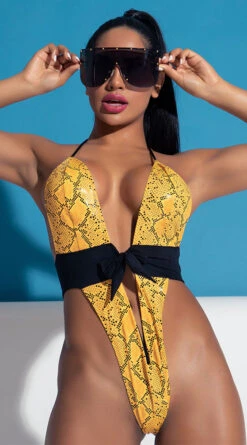 Yandy Golden Hour Cobra One Piece Swimsuit -Swimwear Specialty Shop EY 4217 PS12182020 EDS 104