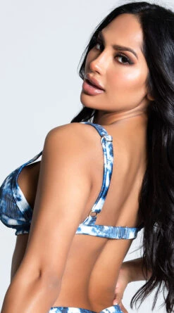 Yandy Dye Hard For Love Triangle Bikini Top -Swimwear Specialty Shop EY 4220T TOP BLUE 9 PS12172020