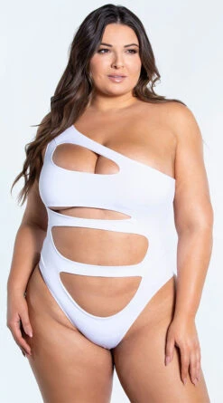 Yandy Plus Size Poolside Pleasure One Piece Swimsuit -Swimwear Specialty Shop EY 4321X WHT 2 YANDY PS02172022